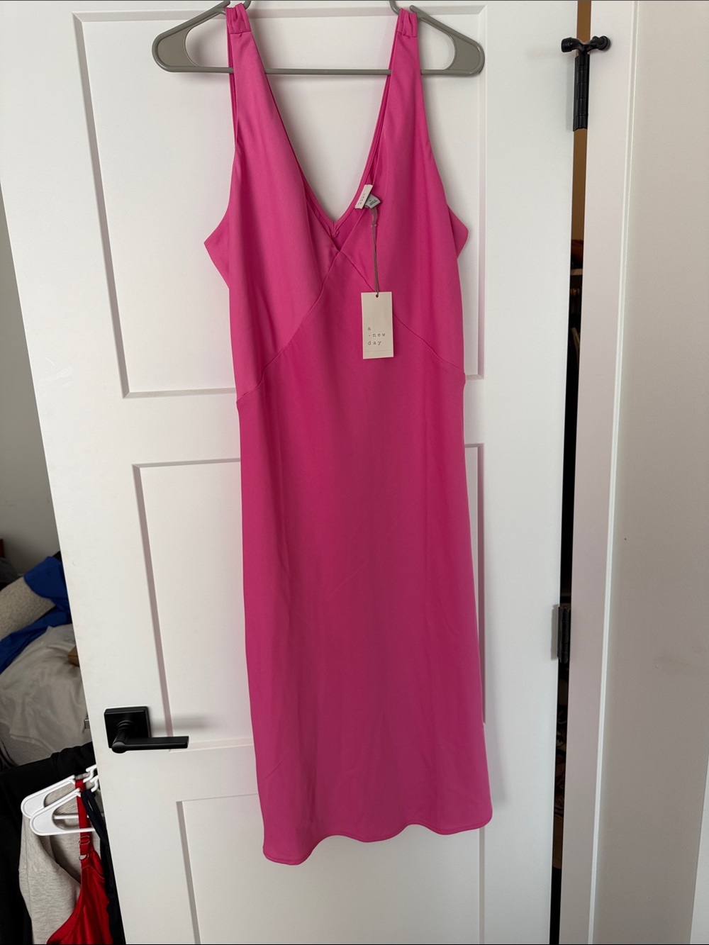 a new day Hot Pink Midi Slip Dress